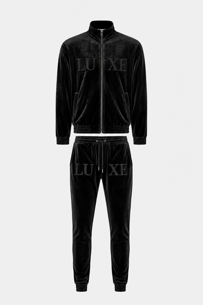 Black Velour Track Set  Luxury Style &amp; All-Day Comfort